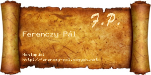 Ferenczy Pál névjegykártya